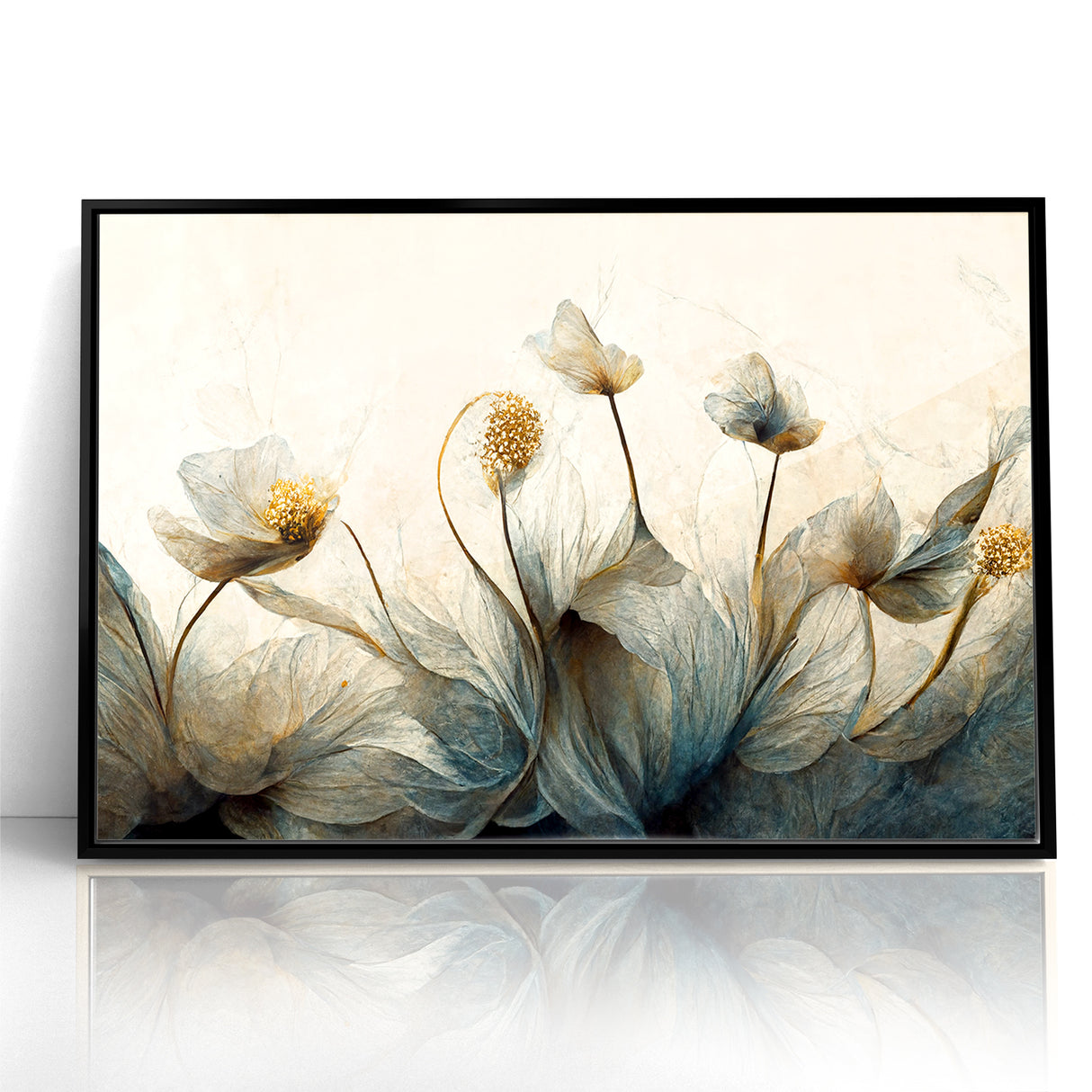 Midnight Blooms Abstract Floral Canvas | Elegant Wall Art
