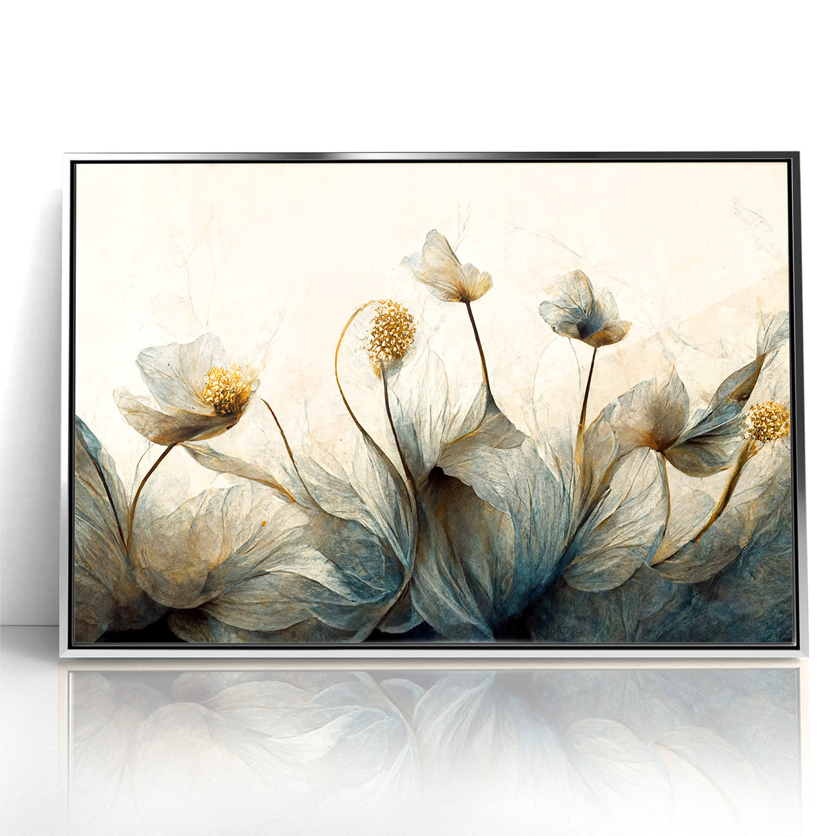 Midnight Blooms Abstract Floral Canvas | Elegant Wall Art