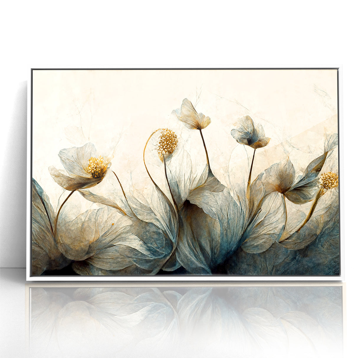 Midnight Blooms Abstract Floral Canvas | Elegant Wall Art