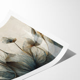 Midnight Blooms Abstract Floral Canvas | Elegant Wall Art