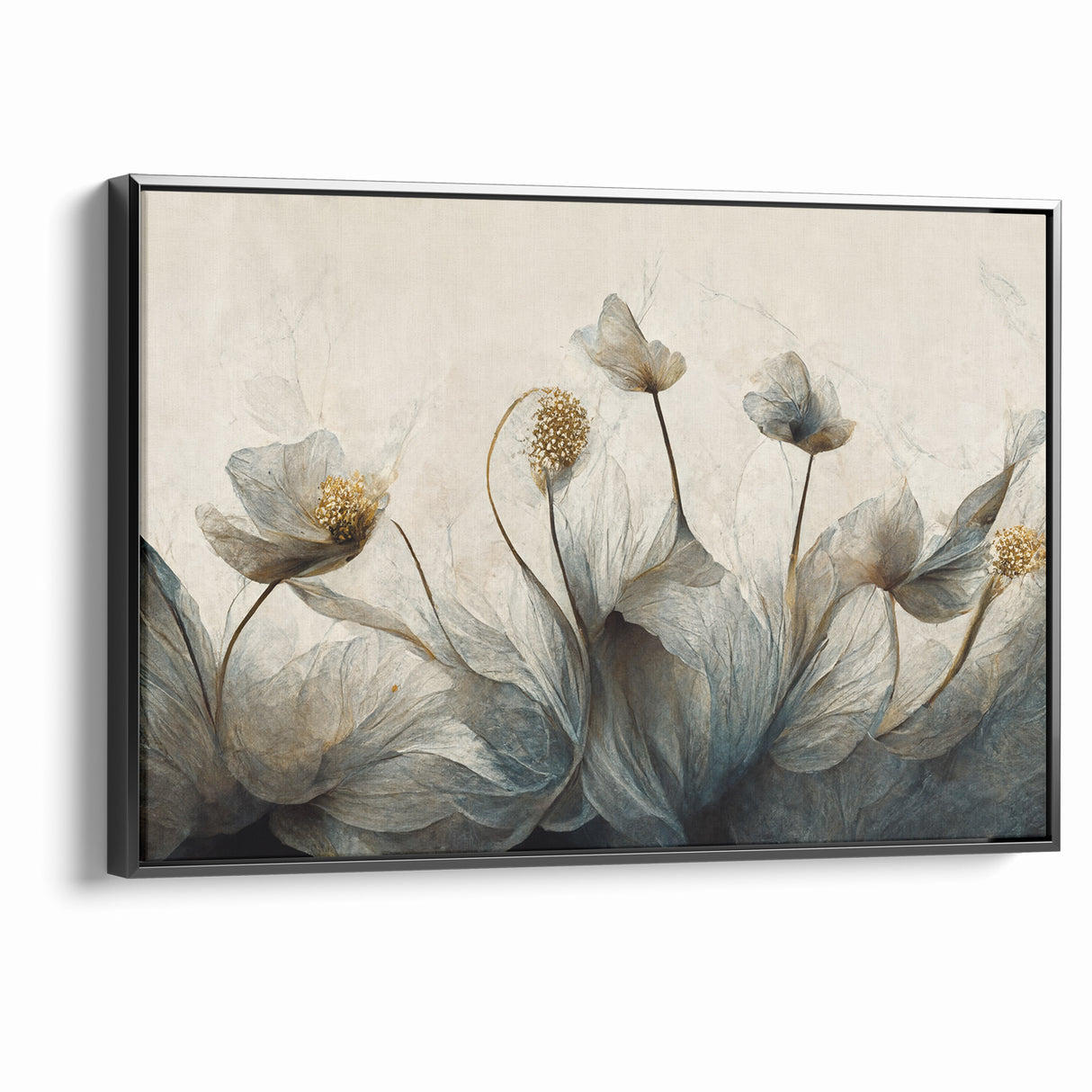 Midnight Blooms Abstract Floral Canvas | Elegant Wall Art