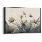 Midnight Blooms Abstract Floral Canvas | Elegant Wall Art