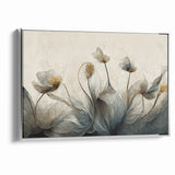 Midnight Blooms Abstract Floral Canvas | Elegant Wall Art