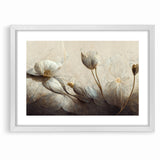 Golden Petals Abstract Floral Canvas | Contemporary Wall Art