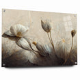 Golden Petals Abstract Floral Canvas | Contemporary Wall Art