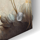 Golden Petals Abstract Floral Canvas | Contemporary Wall Art