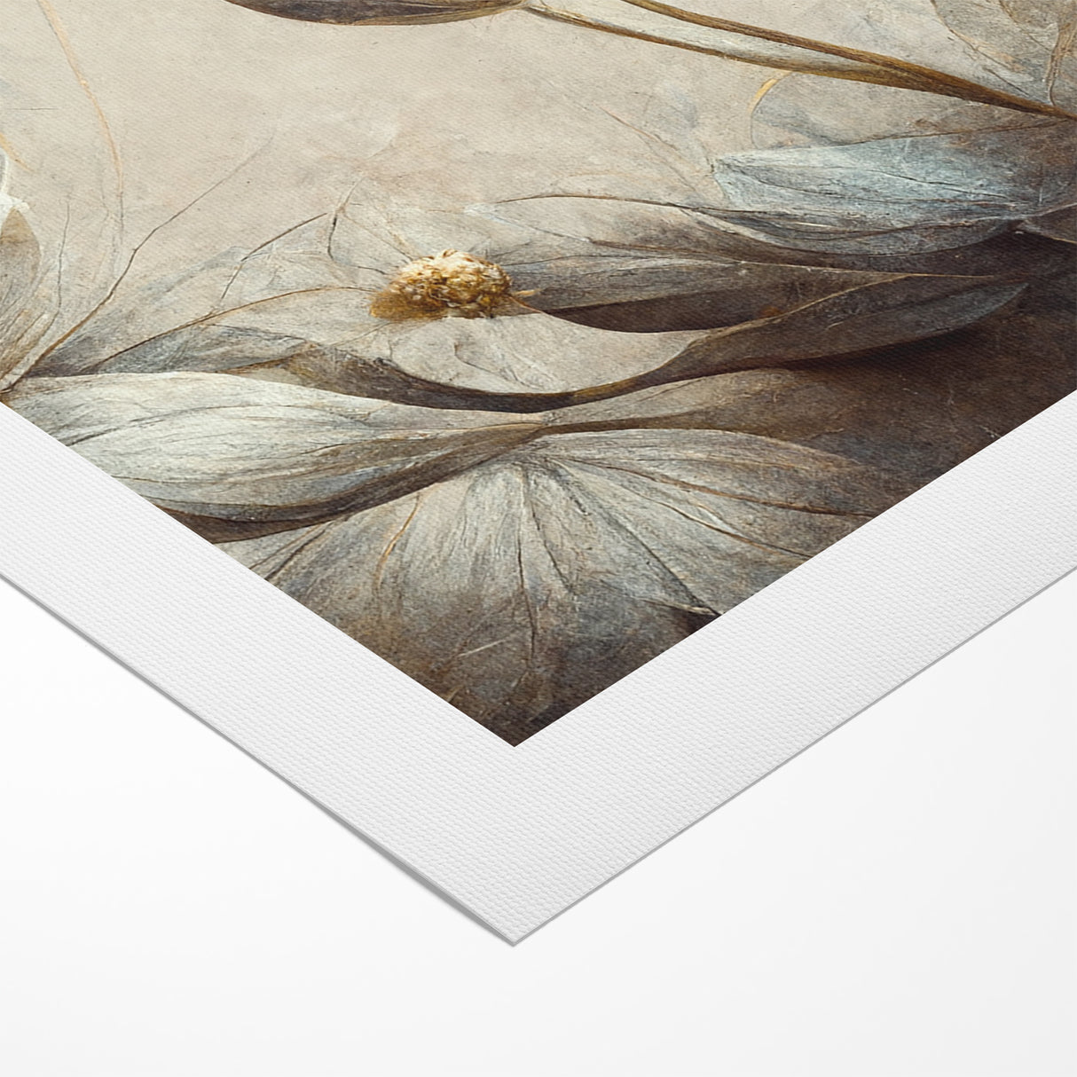Golden Petals Abstract Floral Canvas | Contemporary Wall Art