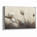 Golden Petals Abstract Floral Canvas | Contemporary Wall Art