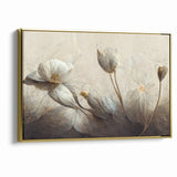 Golden Petals Abstract Floral Canvas | Contemporary Wall Art