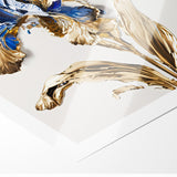 Golden Iris Abstract Floral Canvas | Luxurious Wall Art