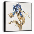 Golden Iris Abstract Floral Canvas | Luxurious Wall Art