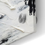 Modern Black and White Abstract Canvas - Unique Monochrome Wall Art