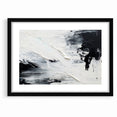 Modern Black and White Abstract Canvas - Unique Monochrome Wall Art