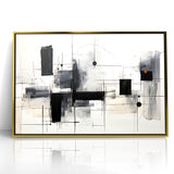 Abstract Black and White Canvas Art - Contemporary Monochrome Design