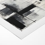 Abstract Black and White Canvas Art - Contemporary Monochrome Design