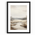 Modern Landscape Abstract: Serene Lake Scene on Canvas