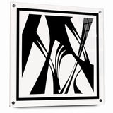 Minimalist Black and White Abstract Canvas - Artistic Monochrome Design