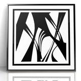 Minimalist Black and White Abstract Canvas - Artistic Monochrome Design