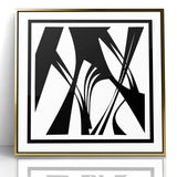 Minimalist Black and White Abstract Canvas - Artistic Monochrome Design