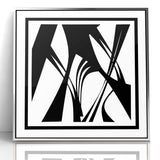 Minimalist Black and White Abstract Canvas - Artistic Monochrome Design