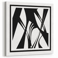 Minimalist Black and White Abstract Canvas - Artistic Monochrome Design