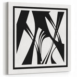 Minimalist Black and White Abstract Canvas - Artistic Monochrome Design