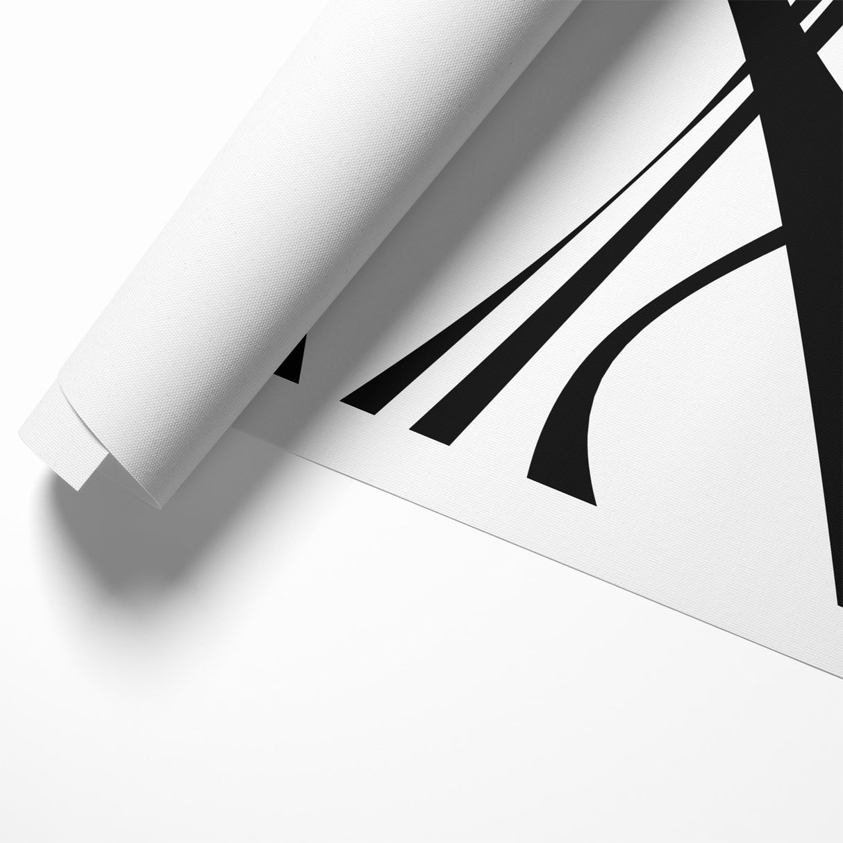Minimalist Black and White Abstract Canvas - Artistic Monochrome Design