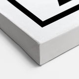 Minimalist Black and White Abstract Canvas - Artistic Monochrome Design