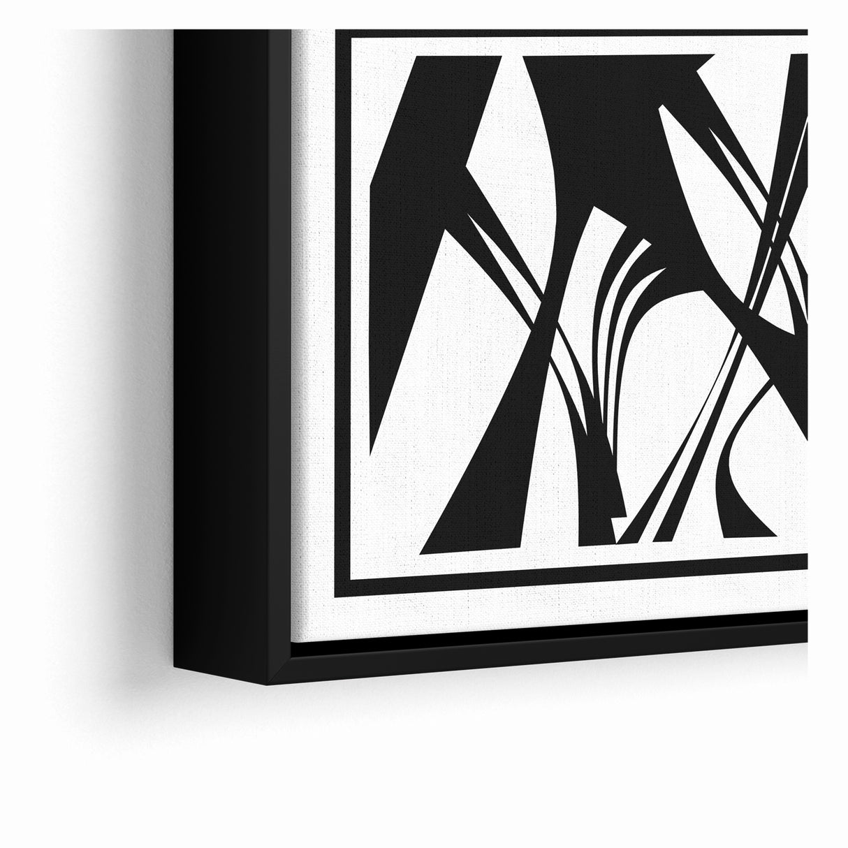 Minimalist Black and White Abstract Canvas - Artistic Monochrome Design