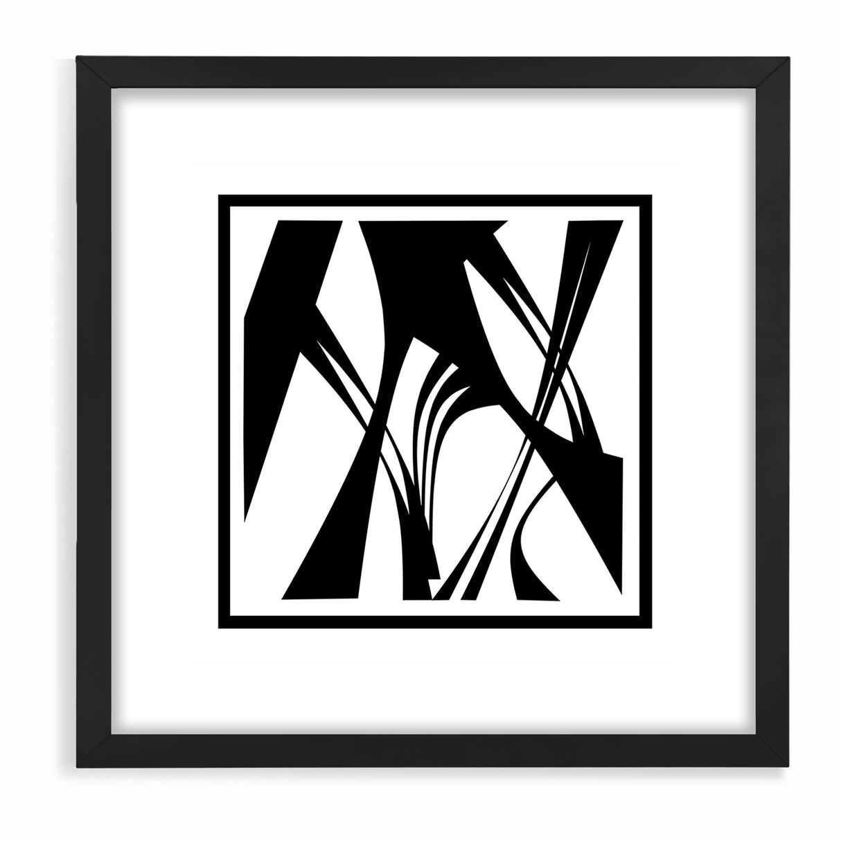 Minimalist Black and White Abstract Canvas - Artistic Monochrome Design