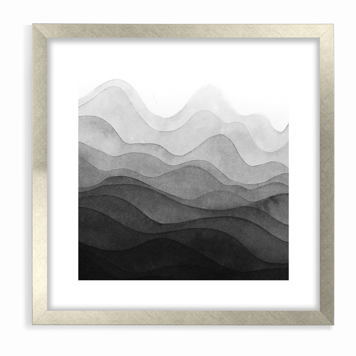 Elegant Black and White Abstract Canvas - Modern Monochrome Art