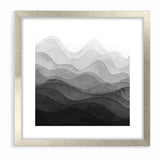 Elegant Black and White Abstract Canvas - Modern Monochrome Art