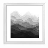 Elegant Black and White Abstract Canvas - Modern Monochrome Art