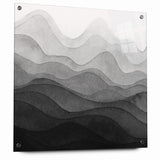 Elegant Black and White Abstract Canvas - Modern Monochrome Art