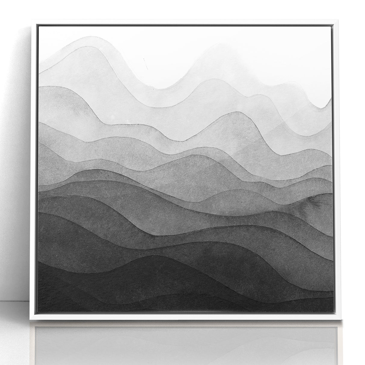 Elegant Black and White Abstract Canvas - Modern Monochrome Art