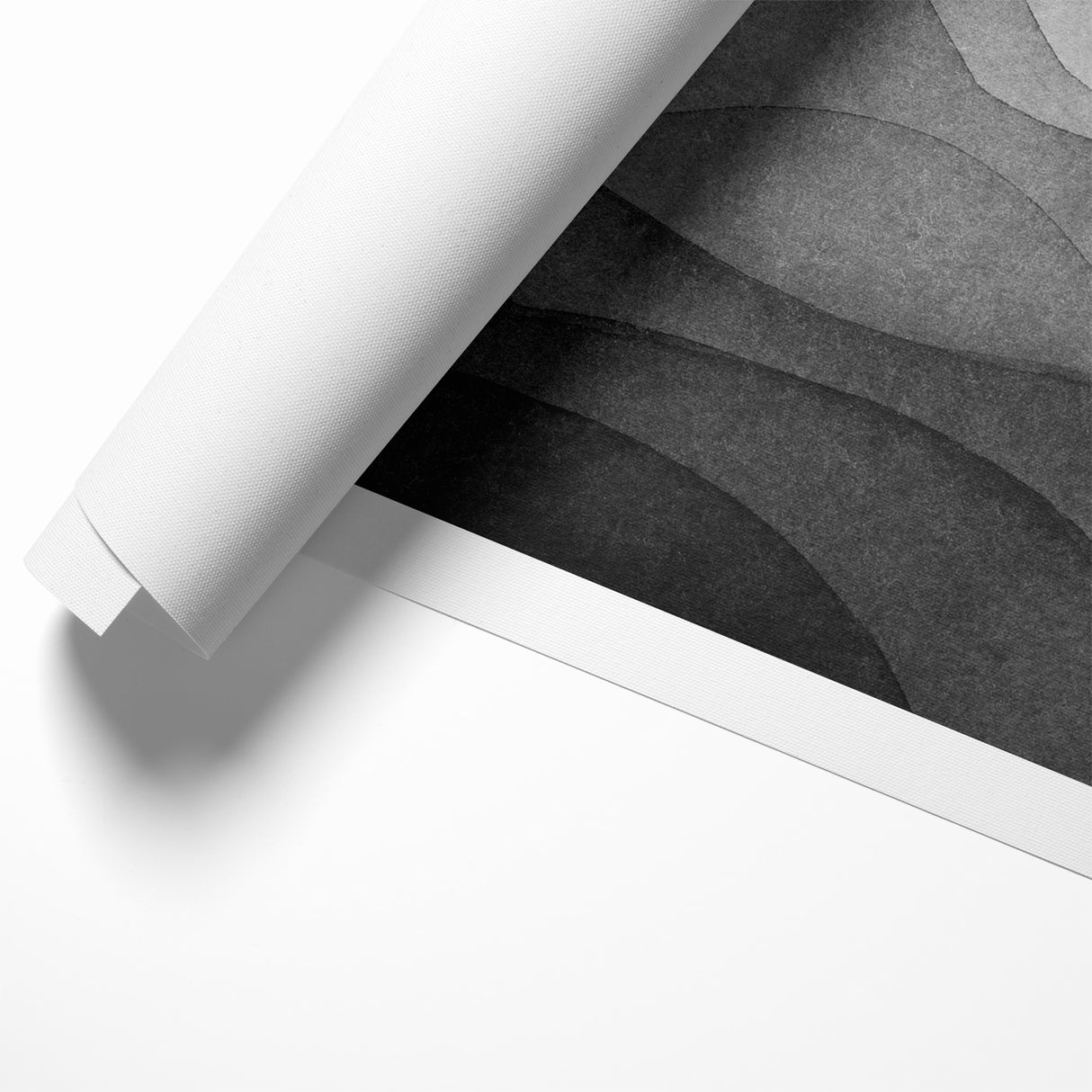 Elegant Black and White Abstract Canvas - Modern Monochrome Art