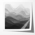 Elegant Black and White Abstract Canvas - Modern Monochrome Art