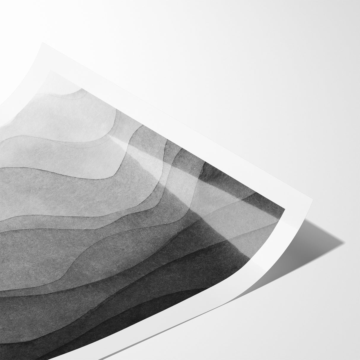 Elegant Black and White Abstract Canvas - Modern Monochrome Art