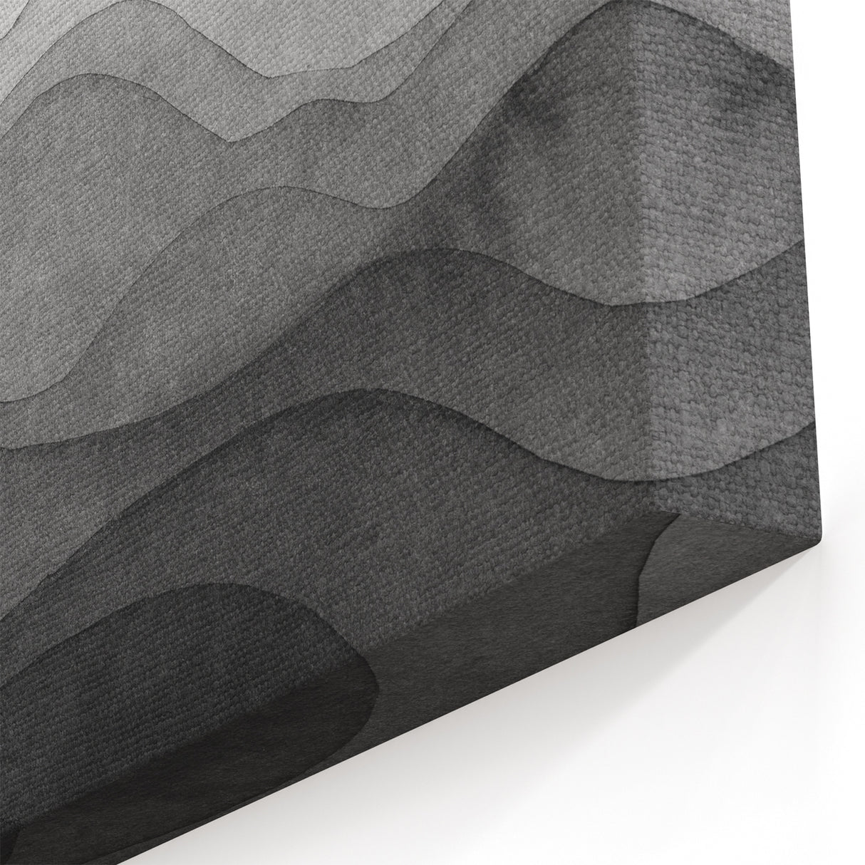 Elegant Black and White Abstract Canvas - Modern Monochrome Art
