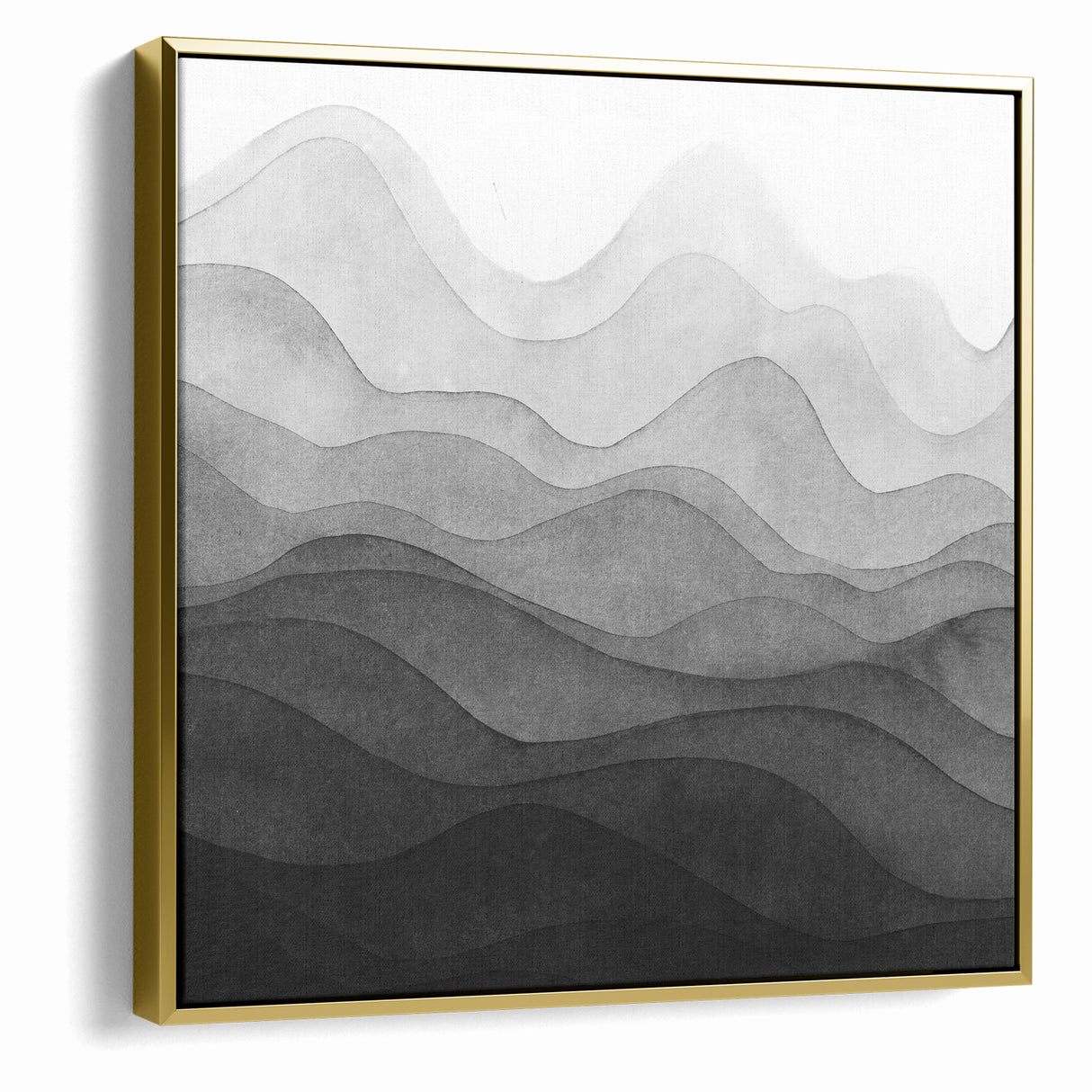 Elegant Black and White Abstract Canvas - Modern Monochrome Art