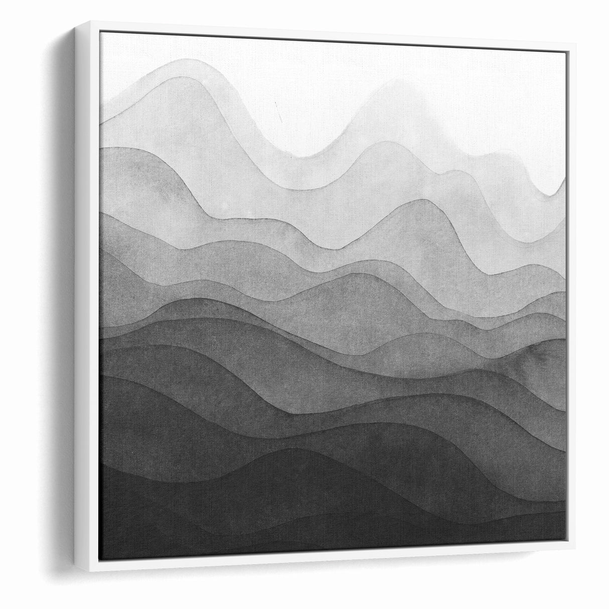 Elegant Black and White Abstract Canvas - Modern Monochrome Art