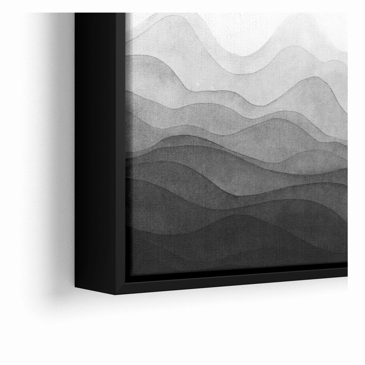 Elegant Black and White Abstract Canvas - Modern Monochrome Art