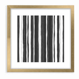 Minimalist Black and White Striped Canvas - Contemporary Abstract Art
