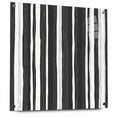 Minimalist Black and White Striped Canvas - Contemporary Abstract Art