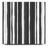 Minimalist Black and White Striped Canvas - Contemporary Abstract Art