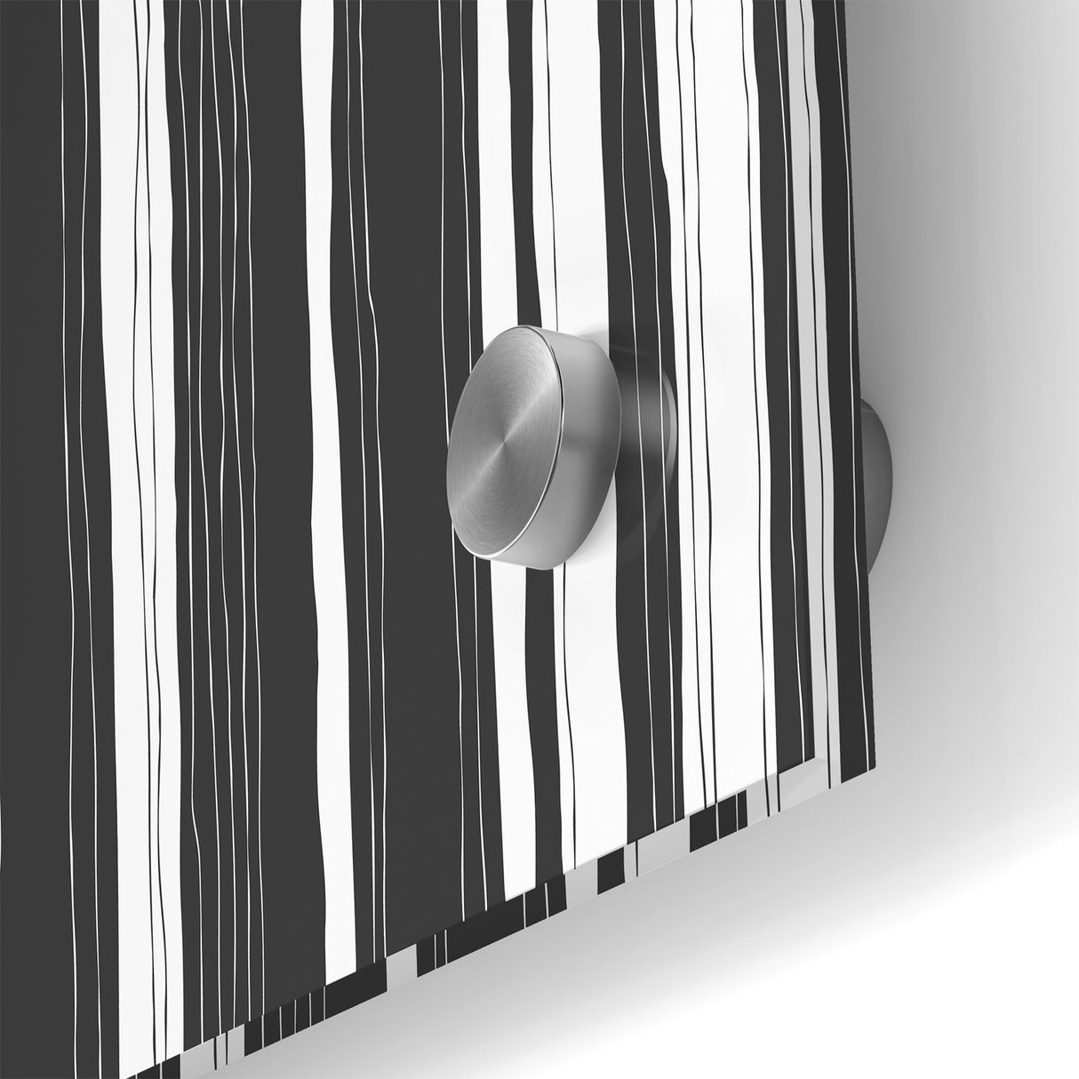 Minimalist Black and White Striped Canvas - Contemporary Abstract Art
