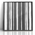 Minimalist Black and White Striped Canvas - Contemporary Abstract Art