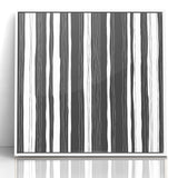 Minimalist Black and White Striped Canvas - Contemporary Abstract Art