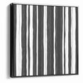Minimalist Black and White Striped Canvas - Contemporary Abstract Art