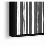 Minimalist Black and White Striped Canvas - Contemporary Abstract Art